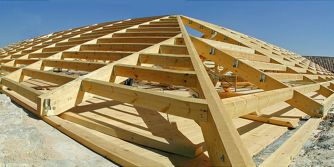 Estructura en Tejado de madera